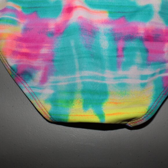 Multi Color Flamingo 2 Pcs Justice Bikini Swimsuit Size 14 - Picture 8 of 10